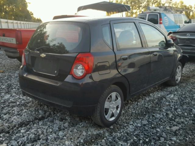KL1TD6DE5BB137721 - 2011 CHEVROLET AVEO LS BLACK photo 4