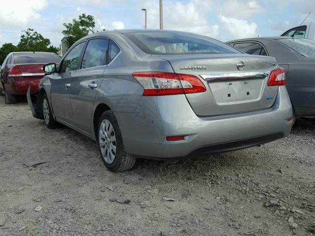 3N1AB7AP1DL778290 - 2013 NISSAN SENTRA S SILVER photo 3