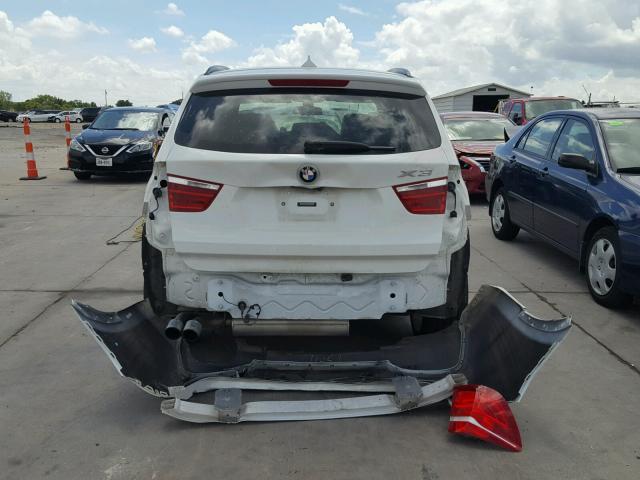 5UXWX7C50CL976156 - 2012 BMW X3 XDRIVE3 WHITE photo 9