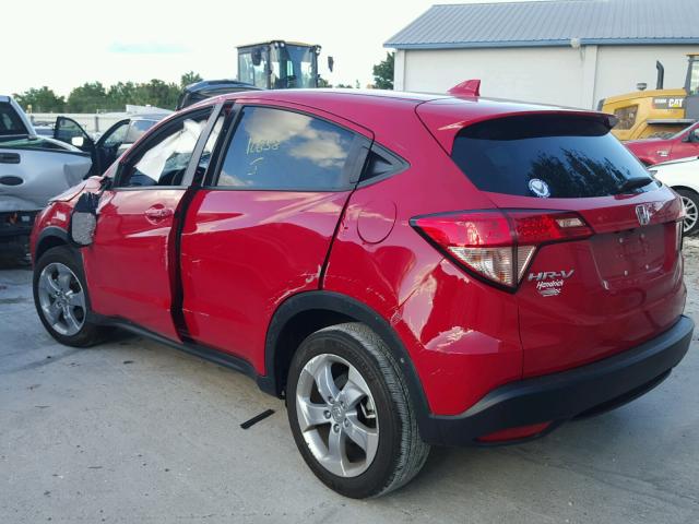 3CZRU5H5XGM732985 - 2016 HONDA HR-V EX RED photo 3