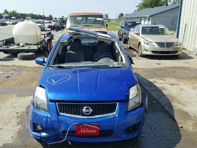 3N1AB6AP9BL719995 - 2011 NISSAN SENTRA BLUE photo 9