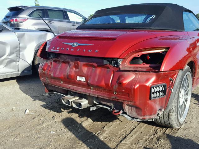 1C3LN55L17X071065 - 2007 CHRYSLER CROSSFIRE RED photo 9