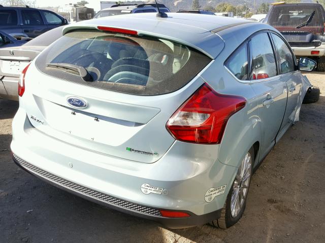 1FADP3R48DL153899 - 2013 FORD FOCUS BEV GREEN photo 4