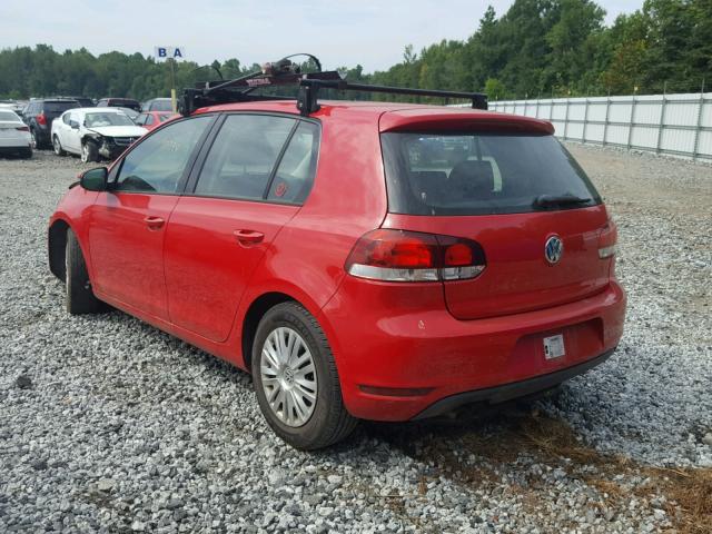 WVWDB7AJ9DW137730 - 2013 VOLKSWAGEN GOLF RED photo 3