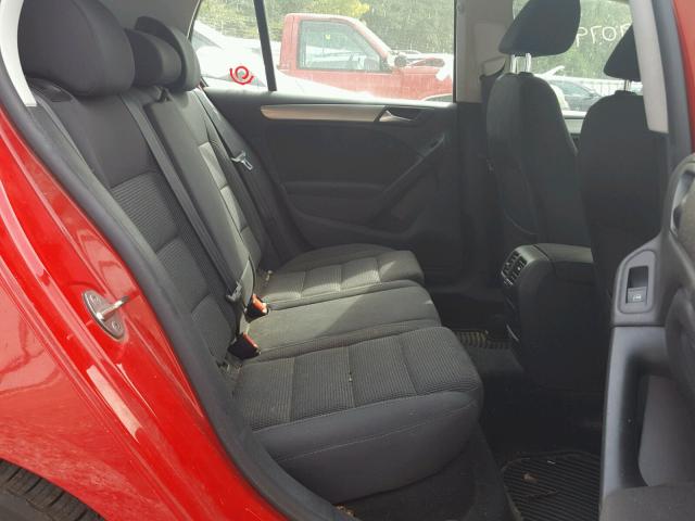 WVWDB7AJ9DW137730 - 2013 VOLKSWAGEN GOLF RED photo 6