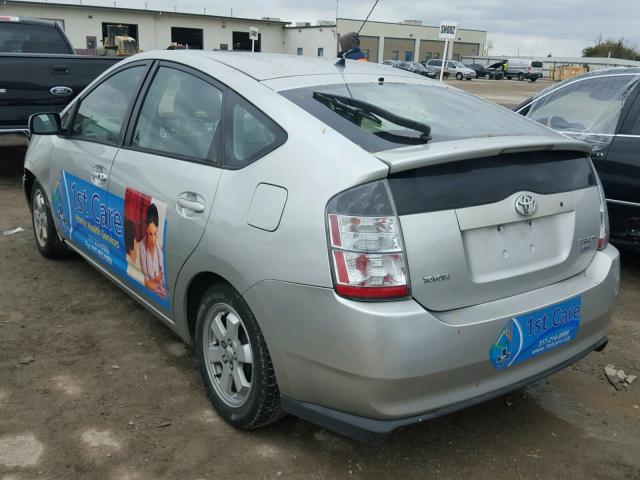 JTDKB22U240114215 - 2004 TOYOTA PRIUS SILVER photo 3