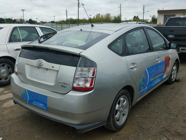 JTDKB22U240114215 - 2004 TOYOTA PRIUS SILVER photo 4