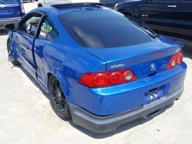 JH4DC54846S006384 - 2006 ACURA RSX BLUE photo 3