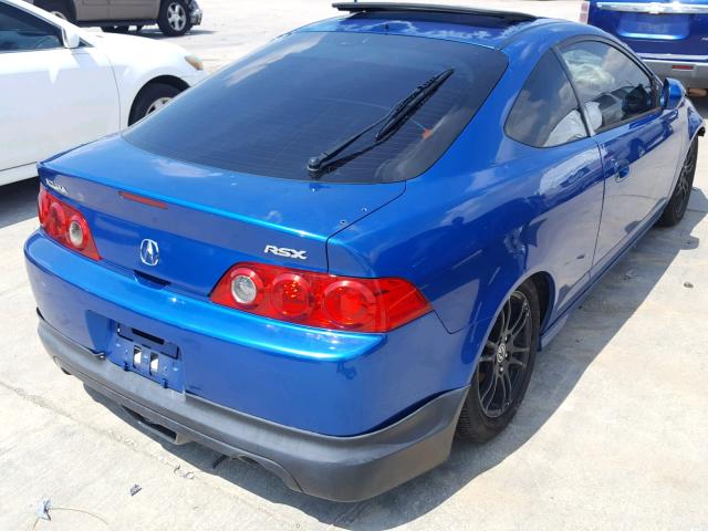 JH4DC54846S006384 - 2006 ACURA RSX BLUE photo 4