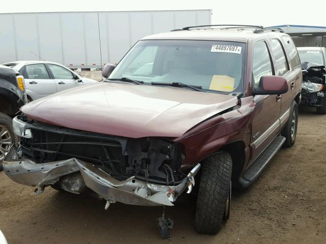 1GKEK13T1YJ166288 - 2000 GMC YUKON BURGUNDY photo 2