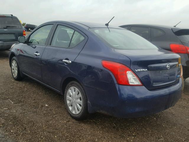 3N1CN7AP0CL930722 - 2012 NISSAN VERSA S BLUE photo 3