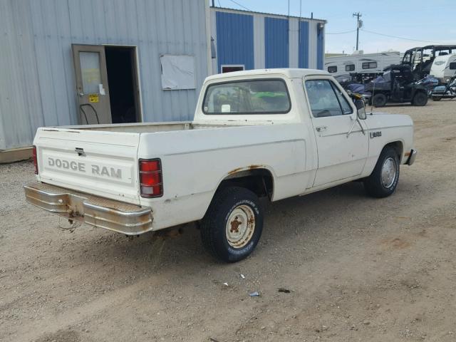 1B7FD04H2GS075554 - 1986 DODGE D-SERIES D WHITE photo 4