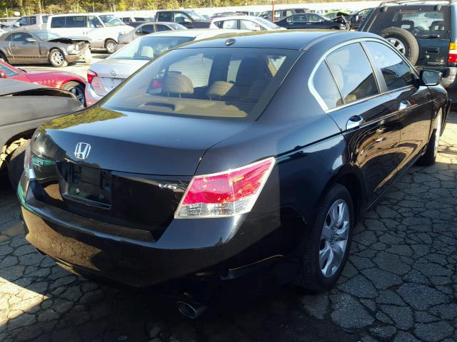 1HGCP36838A074043 - 2008 HONDA ACCORD EXL BLACK photo 4