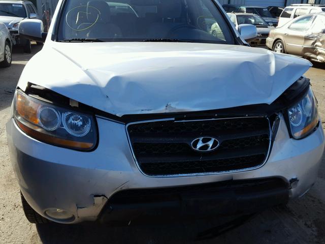 5NMSH13E48H148873 - 2008 HYUNDAI SANTA FE SILVER photo 9