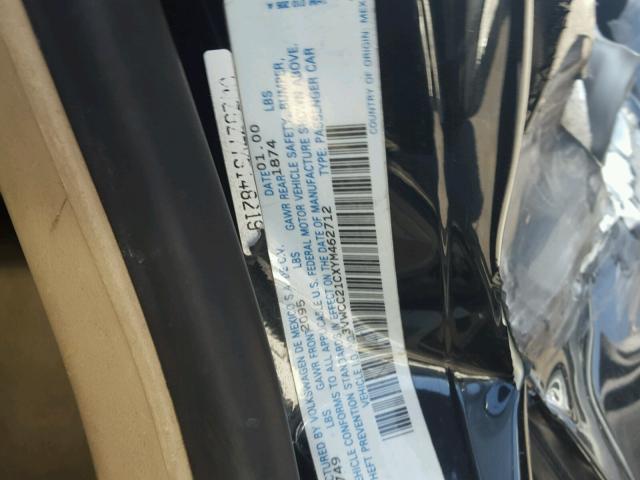 3VWCC21CXYM462712 - 2000 VOLKSWAGEN NEW BEETLE 黑色 照片 10