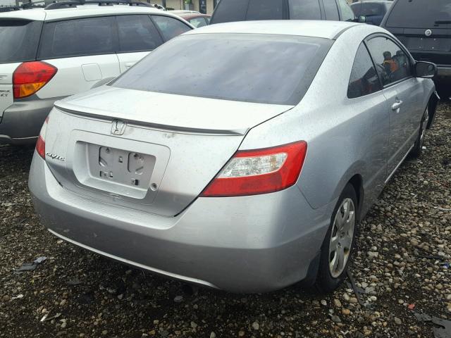 2HGFG12627H544469 - 2007 HONDA CIVIC LX SILVER photo 4