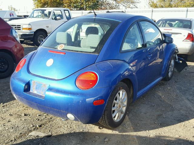 3VWCK31C14M405429 - 2004 VOLKSWAGEN NEW BEETLE BLUE photo 4