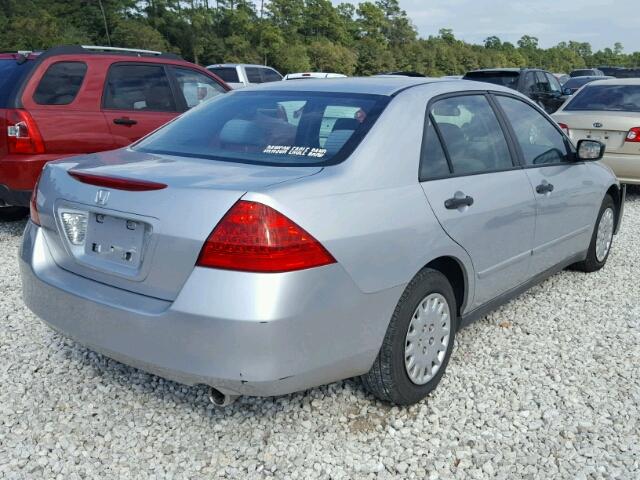 1HGCM56117A189780 - 2007 HONDA ACCORD VAL SILVER photo 4