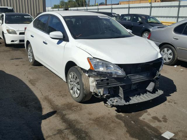 3N1AB7AP3FY244844 - 2015 NISSAN SENTRA S WHITE photo 1