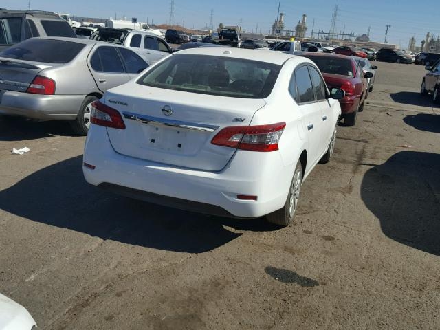 3N1AB7AP3FY244844 - 2015 NISSAN SENTRA S WHITE photo 4