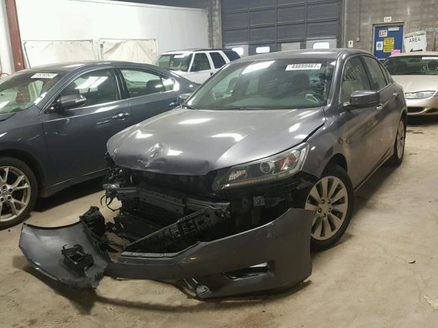 1HGCR2F85FA025234 - 2015 HONDA ACCORD EXL GRAY photo 2