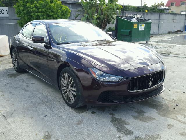 ZAM57XSA2F1134569 - 2015 MASERATI GHIBLI MAROON photo 1