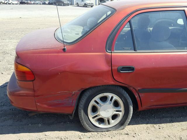 1Y1SK528X1Z407044 - 2001 CHEVROLET GEO PRIZM RED photo 9