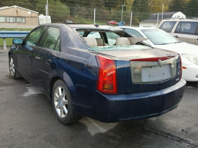 1G6DM577140129458 - 2004 CADILLAC CTS BLUE photo 3