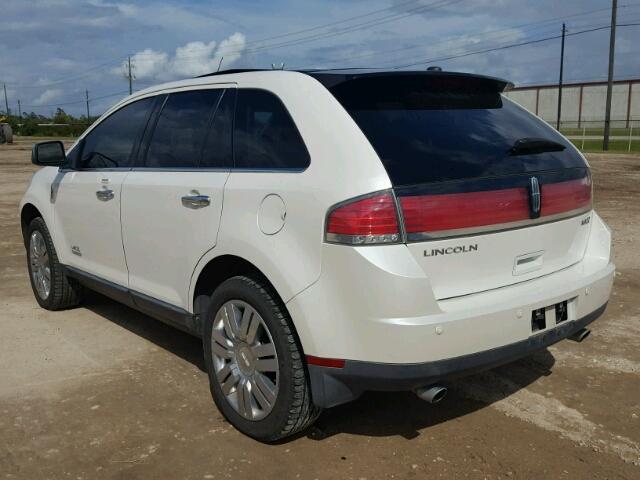 2LMDU68C59BJ01683 - 2009 LINCOLN MKX WHITE photo 3