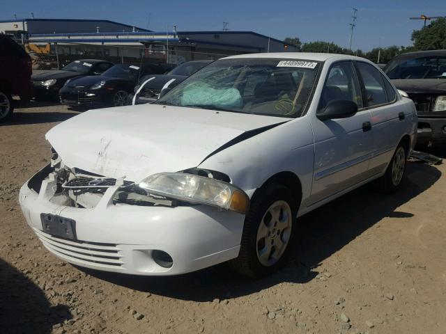 3N1CB51D23L698174 - 2003 NISSAN SENTRA XE WHITE photo 2