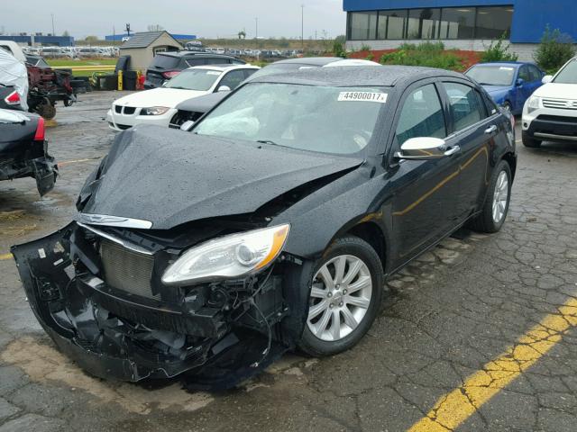 1C3CCBCG6DN674823 - 2013 CHRYSLER 200 BLACK photo 2