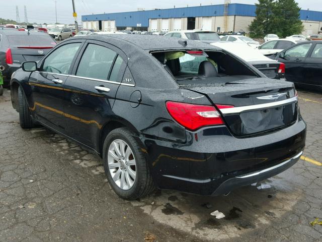 1C3CCBCG6DN674823 - 2013 CHRYSLER 200 BLACK photo 3