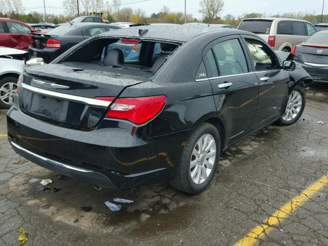 1C3CCBCG6DN674823 - 2013 CHRYSLER 200 BLACK photo 4