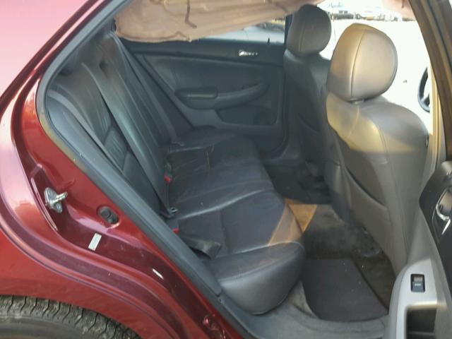 1HGCM56825A091481 - 2005 HONDA ACCORD RED photo 6