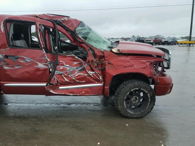 1D7HU18208S538593 - 2008 DODGE RAM 1500 S BURGUNDY photo 9