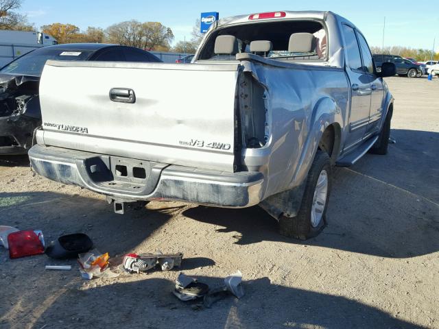 5TBDT44126S524624 - 2006 TOYOTA TUNDRA DOU SILVER photo 4