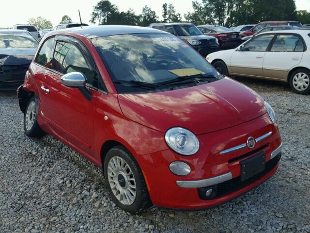 3C3CFFCR3FT753787 - 2015 FIAT 500 LOUNGE RED photo 1
