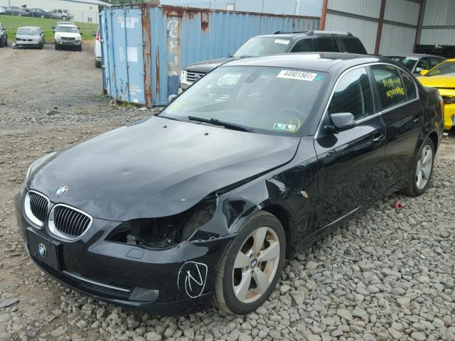 WBANV13528CZ51294 - 2008 BMW 528 XI BLACK photo 2