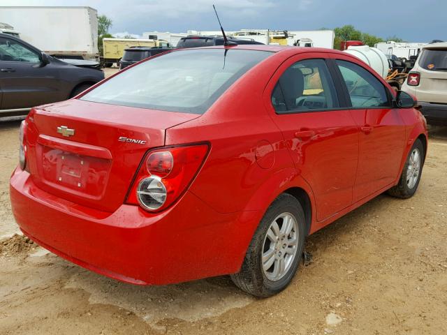 1G1JA5SH7C4215544 - 2012 CHEVROLET SONIC LS 红色 照片 4