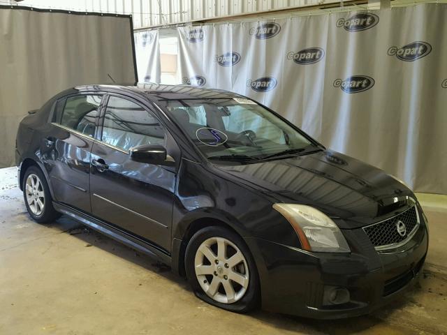 3N1AB6AP6CL767522 - 2012 NISSAN SENTRA BLACK photo 1