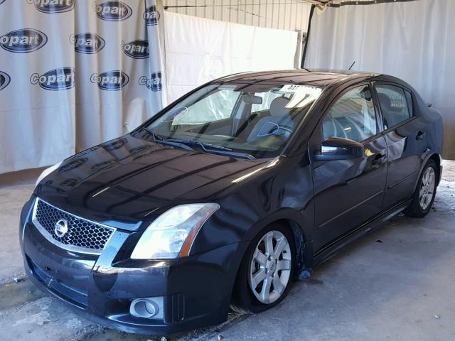 3N1AB6AP6CL767522 - 2012 NISSAN SENTRA BLACK photo 2