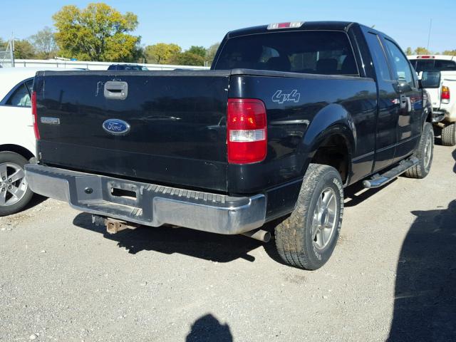 1FTPX14525FB24636 - 2005 FORD F150 BLACK photo 4