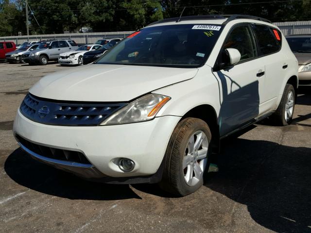 JN8AZ08T66W426603 - 2006 NISSAN MURANO WHITE photo 2