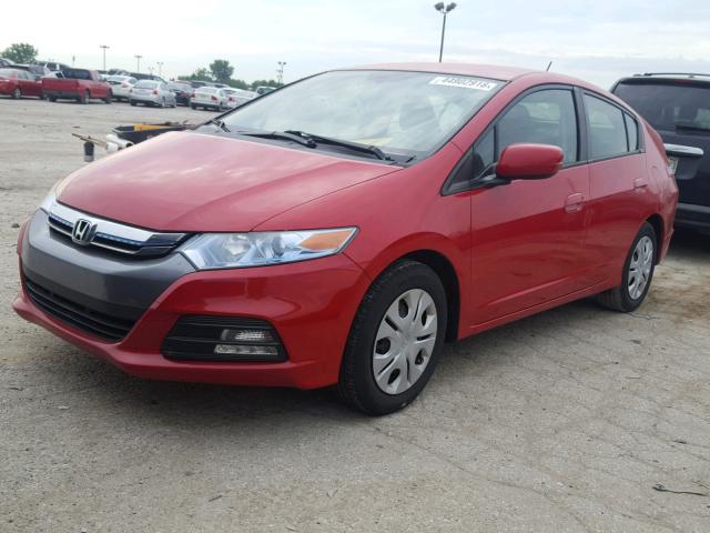 JHMZE2H55CS001589 - 2012 HONDA INSIGHT LX RED photo 2