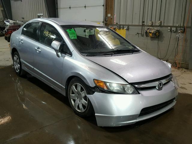 2HGFA16558H322559 - 2008 HONDA CIVIC LX SILVER photo 1