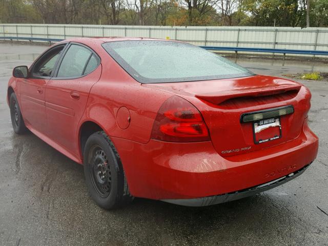 2G2WP552281146594 - 2008 PONTIAC GRAND PRIX RED photo 3