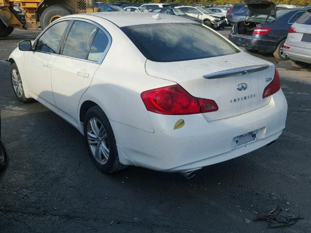 JN1DV6AR1BM451150 - 2011 INFINITI G25 WHITE photo 3