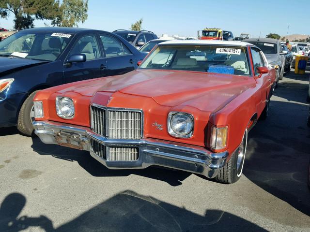 2K57T2A114761 - 1972 PONTIAC GRAND PRIX ORANGE photo 2