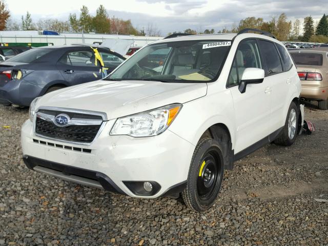 JF2SJADCXGH502351 - 2016 SUBARU FORESTER 2 WHITE photo 2