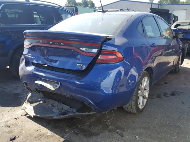 1C3CDFBA8DD322821 - 2013 DODGE DART SXT BLUE photo 4